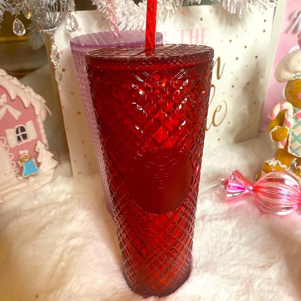 red crystal starbucks tumbler